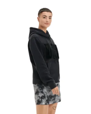 1121385 Black Rey Fuzzy Logo Hoodie