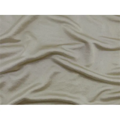 2 1/2 YD PC-Metallic Beige Satin Tricot Fabric