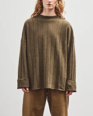 7115 by Szeki Merino Wide Ribbed Sweater, Olive