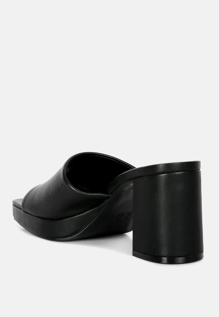 Artemisa Block Heel Slip On Sandals