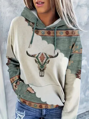 Aztec Chic Geometric Hoodie with Cozy Pockets