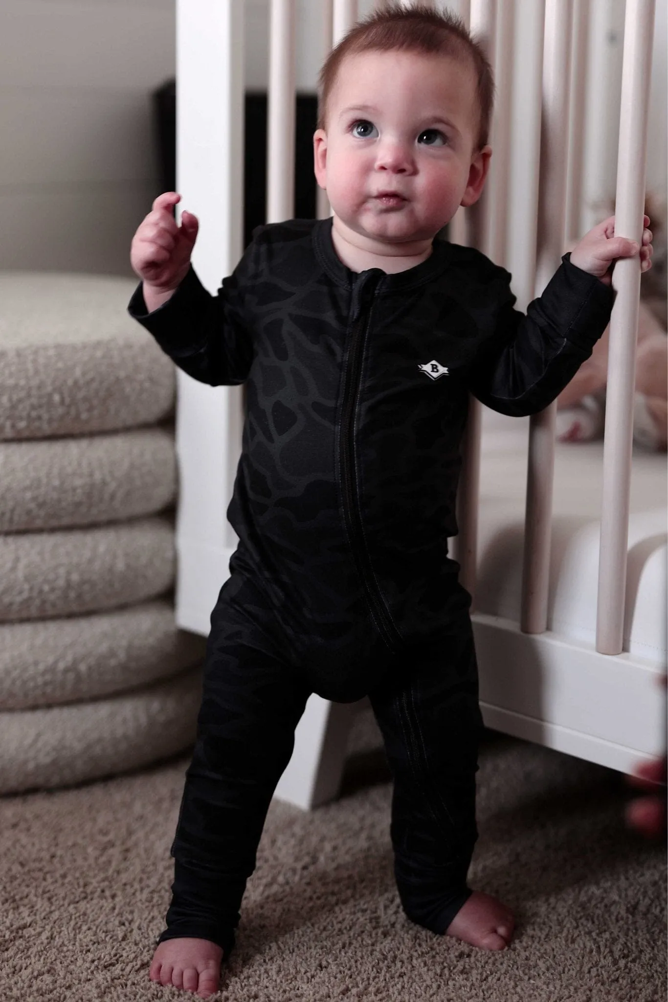 Baby Zip Up - Black Camo