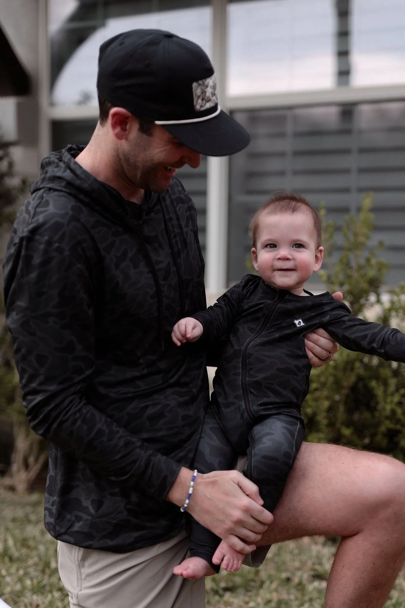 Baby Zip Up - Black Camo