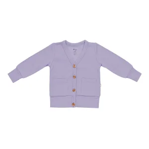 Bamboo Jersey Toddler Cardigan in Taro