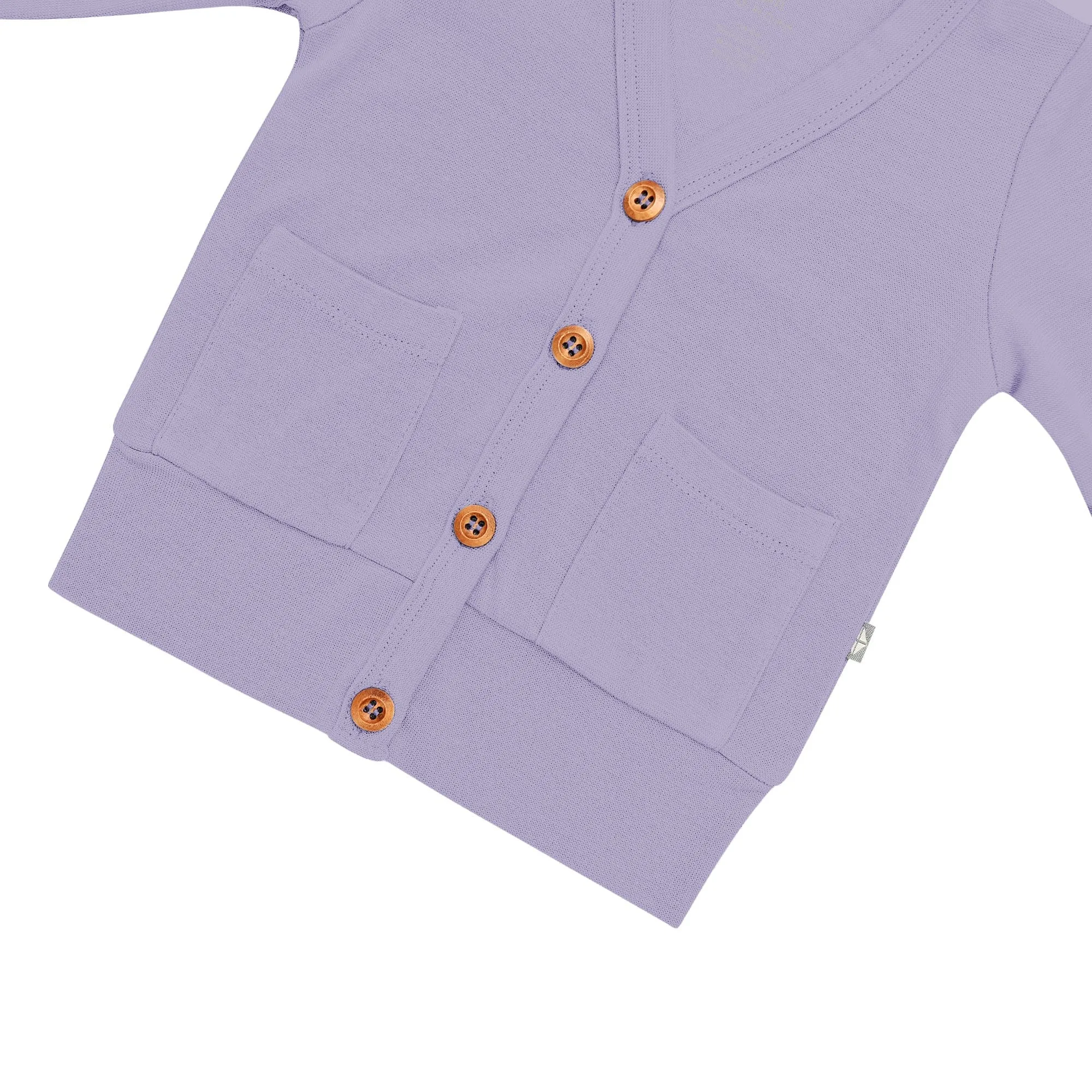 Bamboo Jersey Toddler Cardigan in Taro