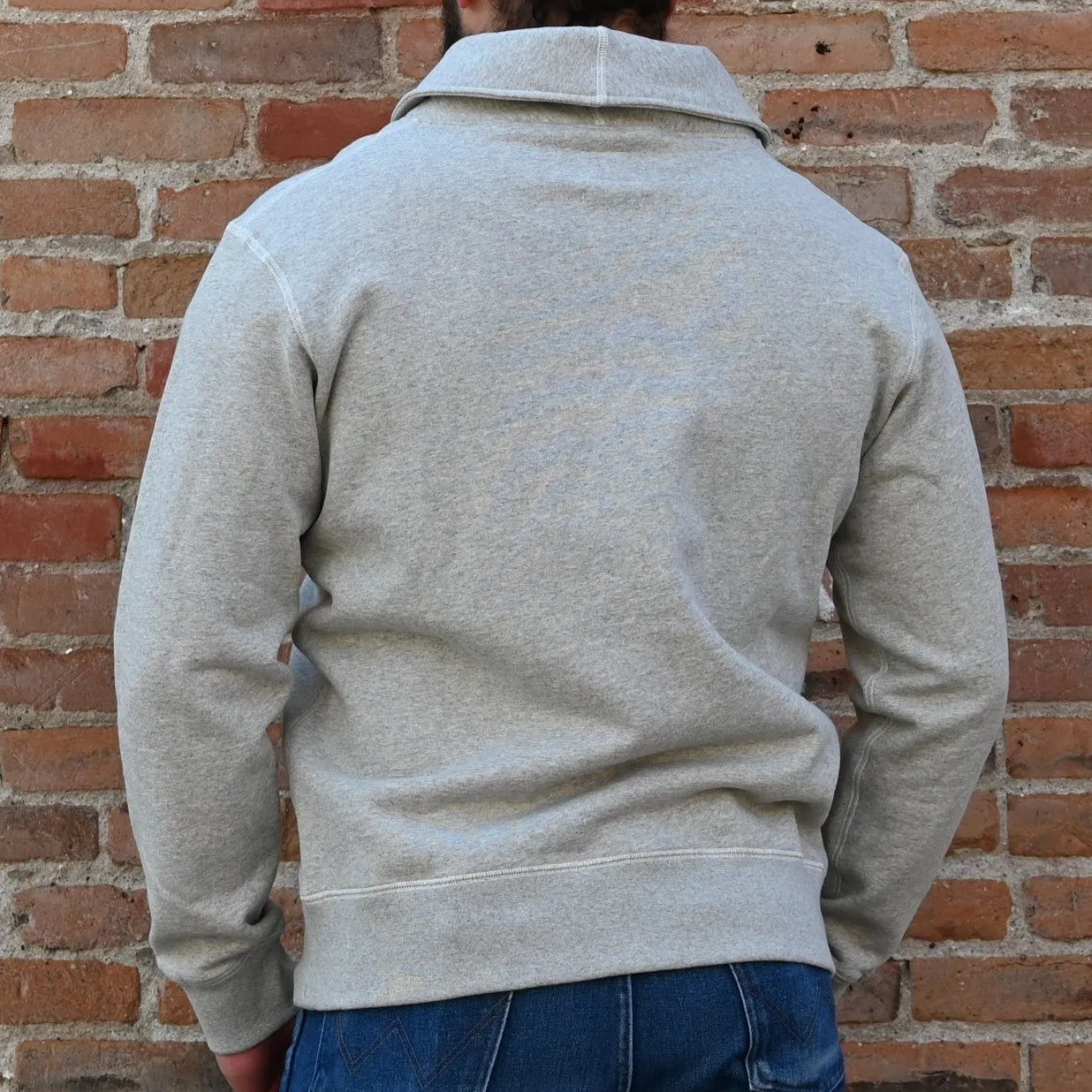 Blue Blanket Men's Gray Sweater in 100% Cotton with Buttons