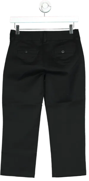 Boden Black Cropped Tailored Trousers UK 6P