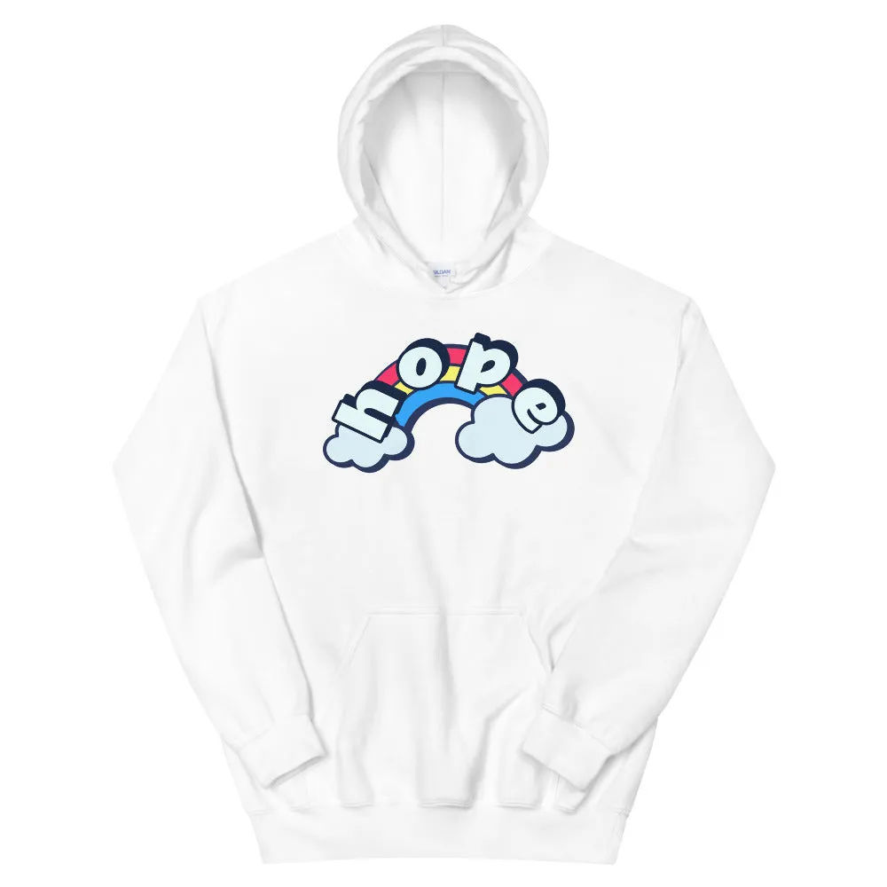 Bubblegum Hope Rainbow Clouds Soft, Smooth, Stylish Unisex Heavy Blend Hoodie