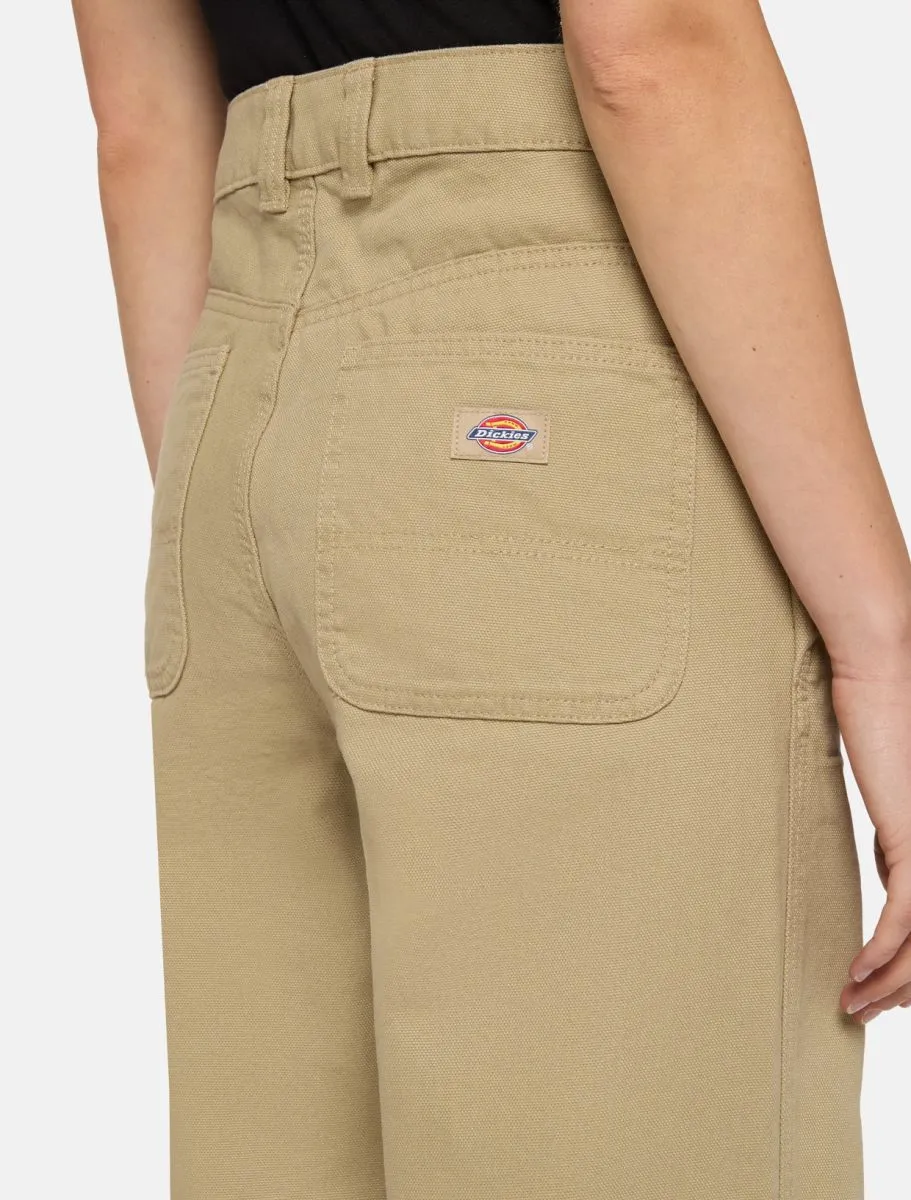 Duck Canvas Trousers in Stonewashed Desert Sand