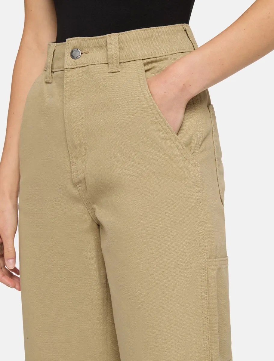 Duck Canvas Trousers in Stonewashed Desert Sand