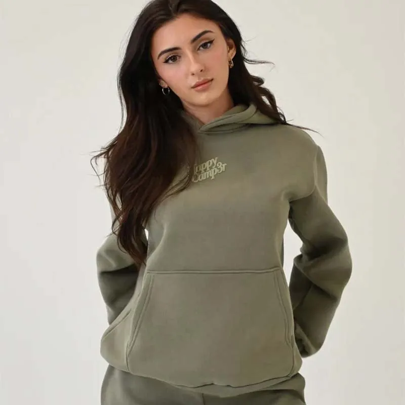 Dusty Olive Puff Hoodie