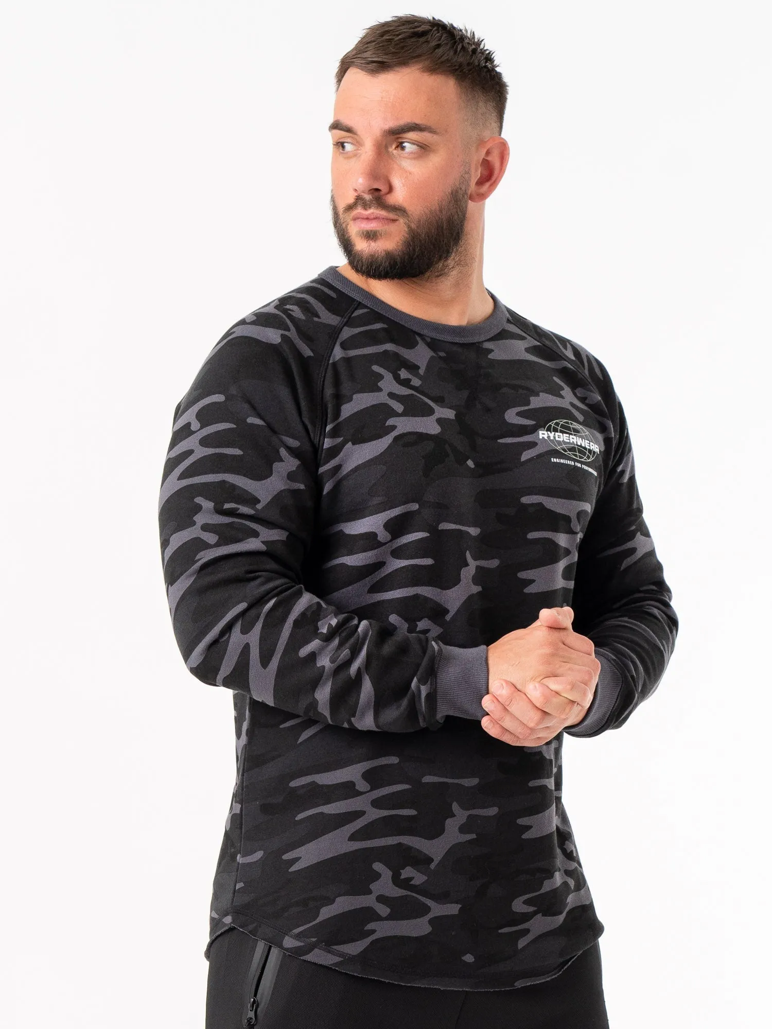 Energy Crew Neck - Black Camo