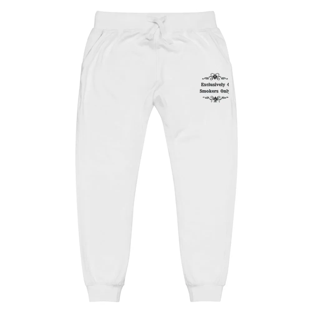 Exclusively 4 Smokers Only Unisex fleece sweatpants