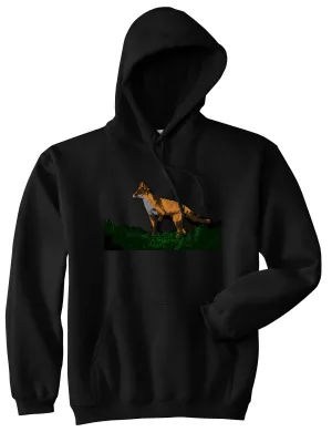 Fox In The Grass Painted Art Pullover Hoodie