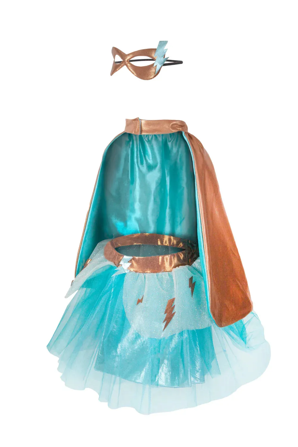 Great Pretenders Super-duper Tutu/Cape/Mask, Copper & Teal