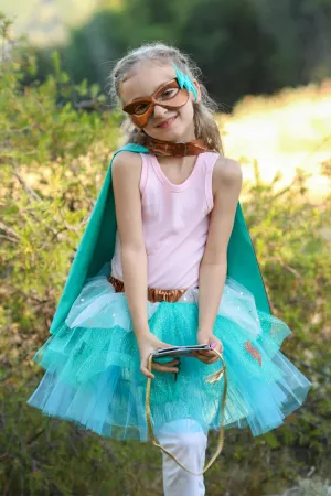 Great Pretenders Super-duper Tutu/Cape/Mask, Copper & Teal