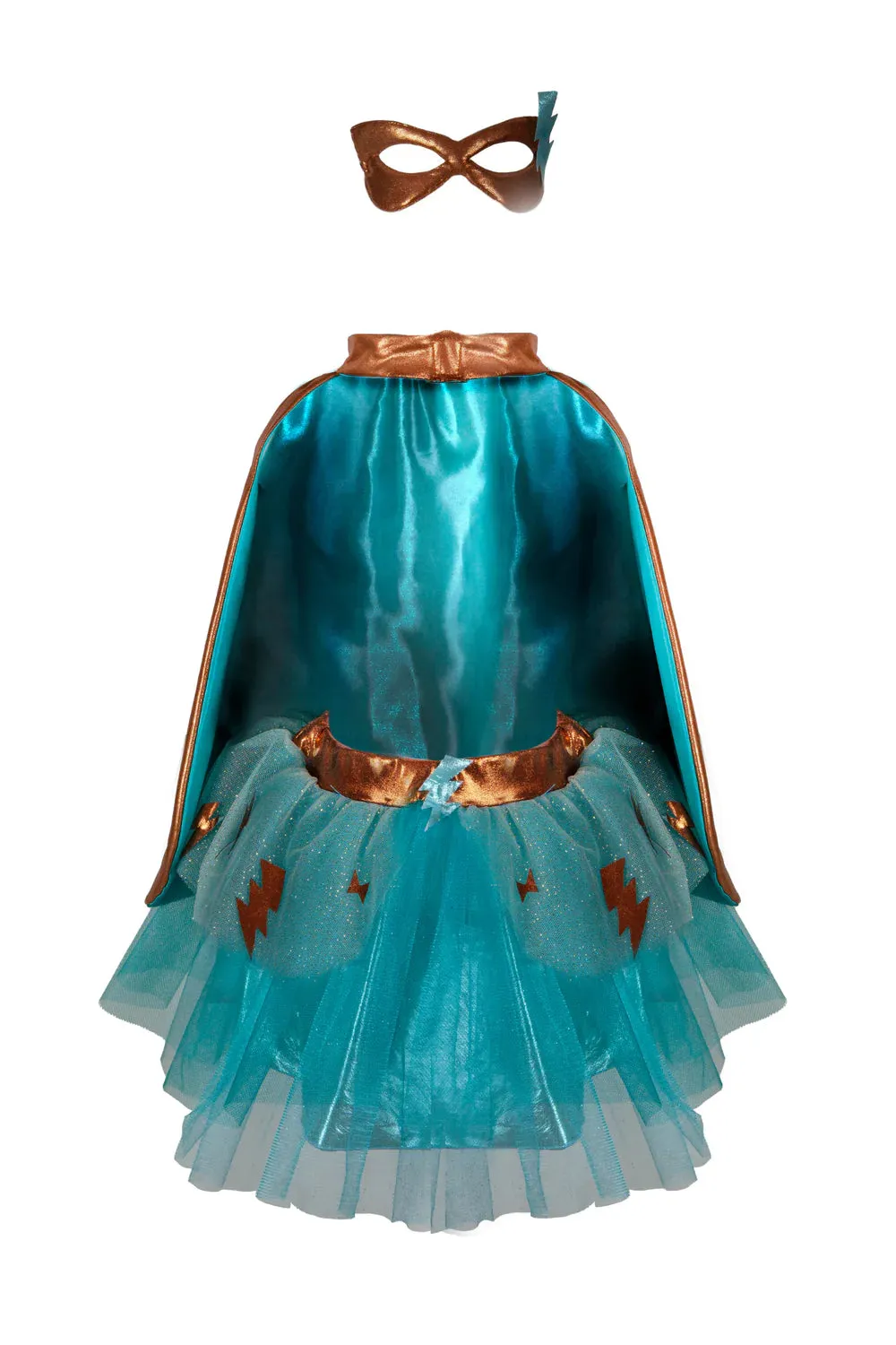 Great Pretenders Super-duper Tutu/Cape/Mask, Copper & Teal