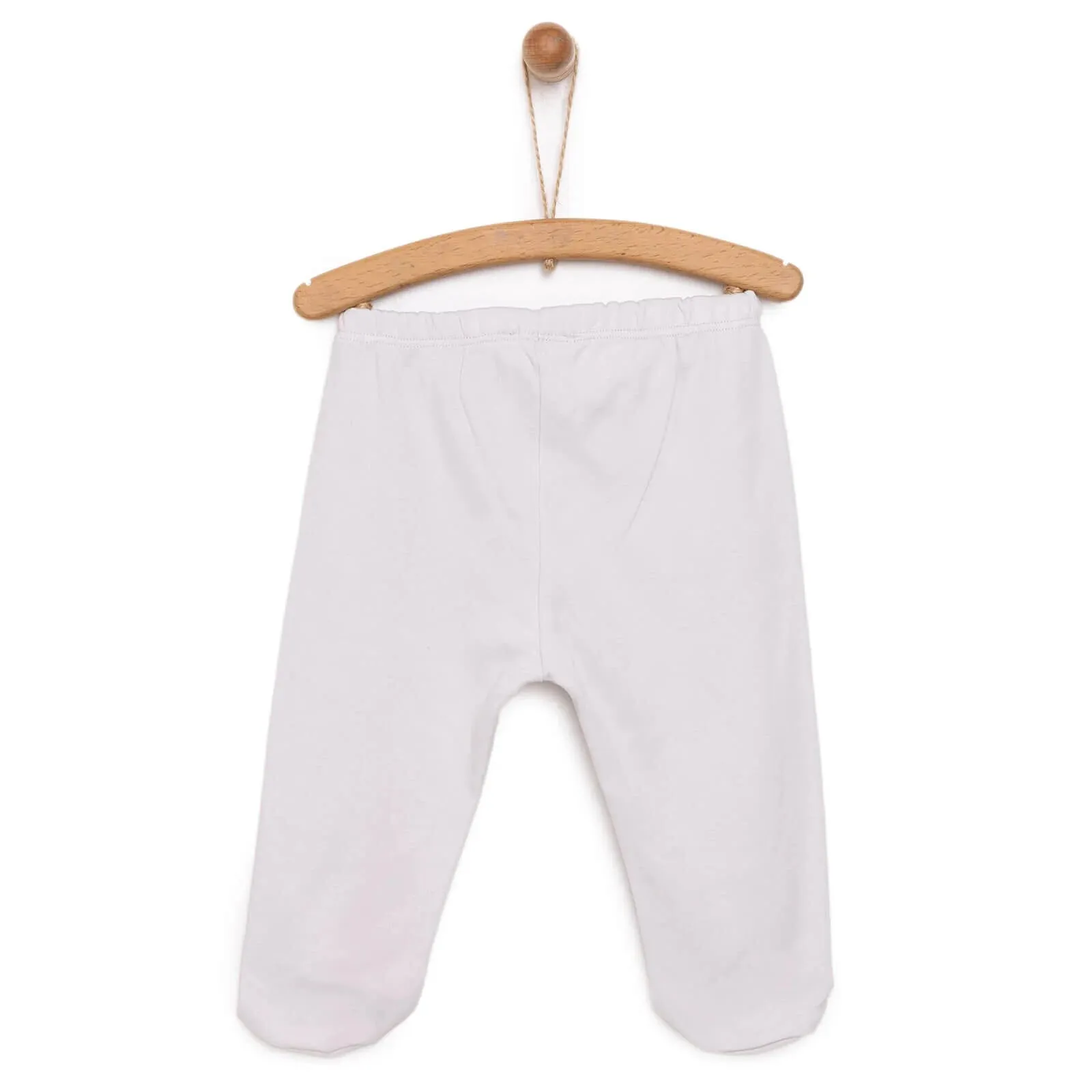 HelloBaby Newborn Baby Boy Joggers with Feet - Light Grey