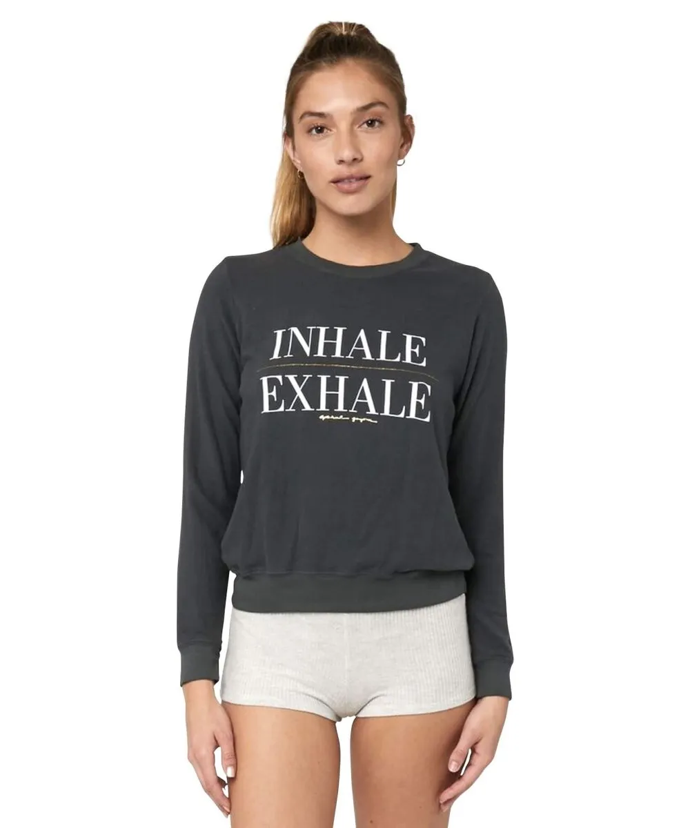 Inhale Exhale Crew Neck Sweatshirt