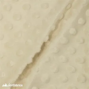 Ivory Minky Dot Fabric