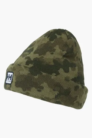 Kids Hat Helly Hansen Urban Cuff Beanie Green Camo