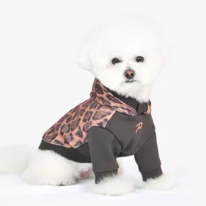 kovo leopard print hoody - brown - few left!