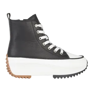 Ladies Classic Black Hi Tops Platform Chilli Urban Jacks Inside zip sale