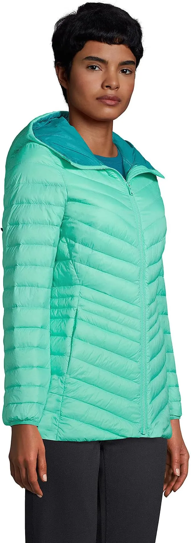 Lands' End Women's Ultralight Down Puffer Jacket Packable