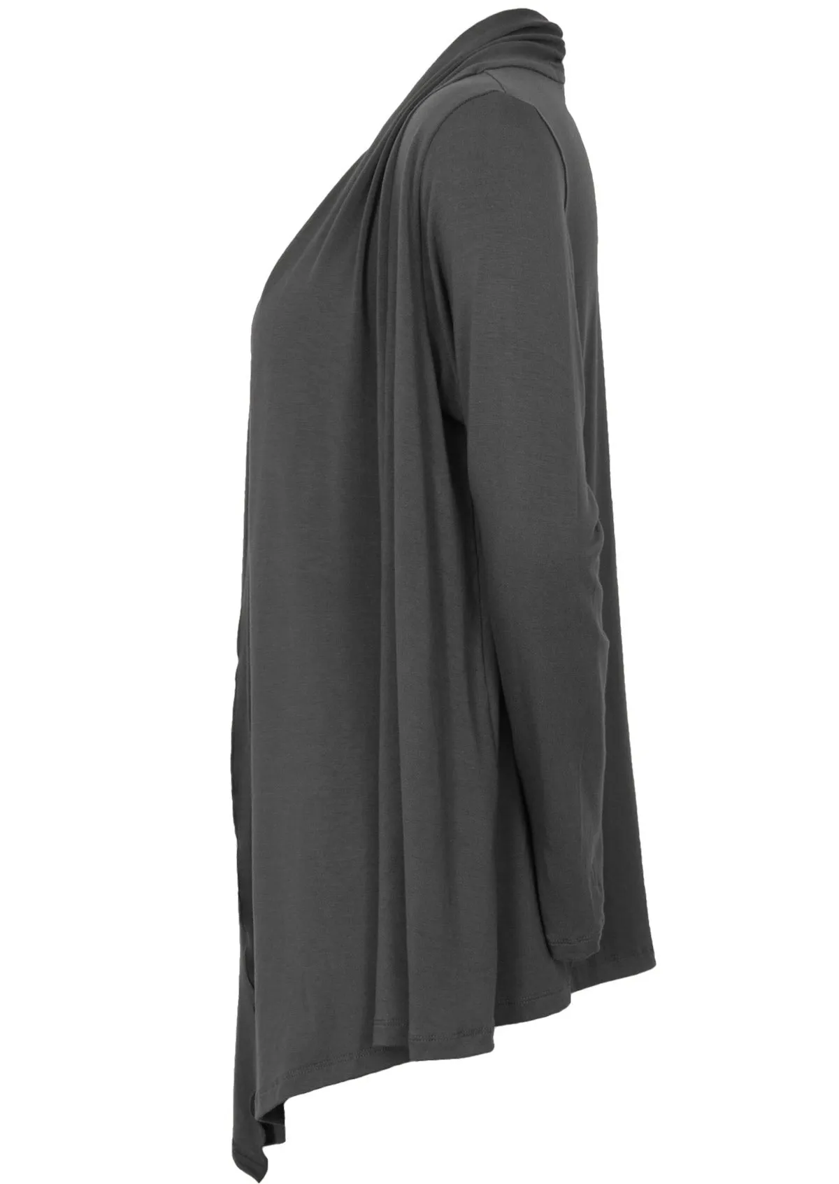 Long Sleeve Stretch Cardi Dark Grey