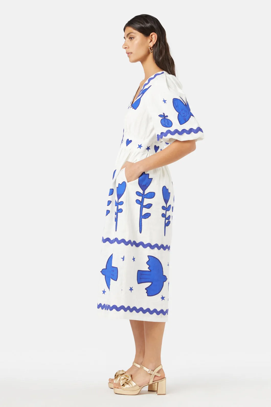 Lovebirds Embroidered Dress