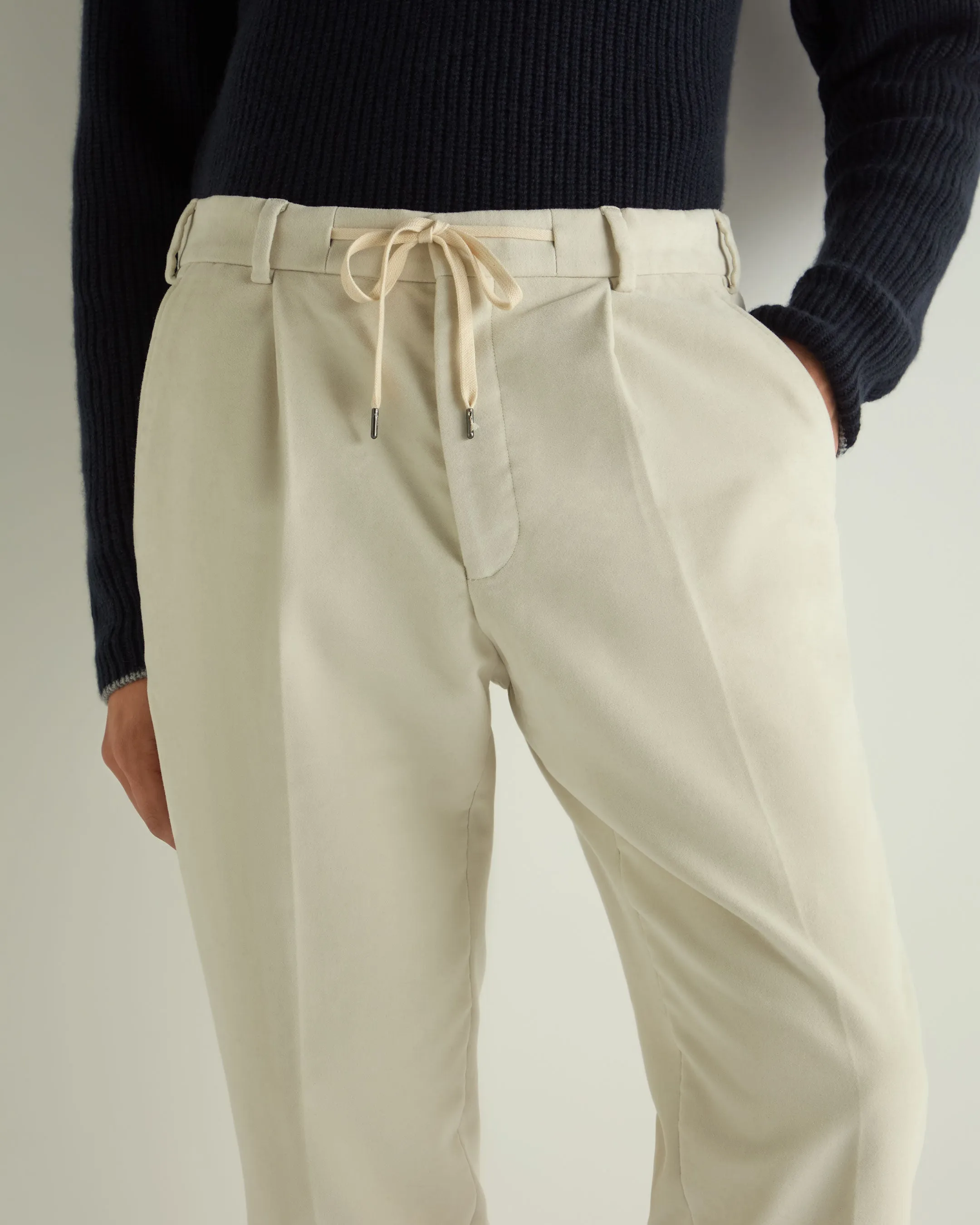 Men's Atrani Moleskin Trousers Off White