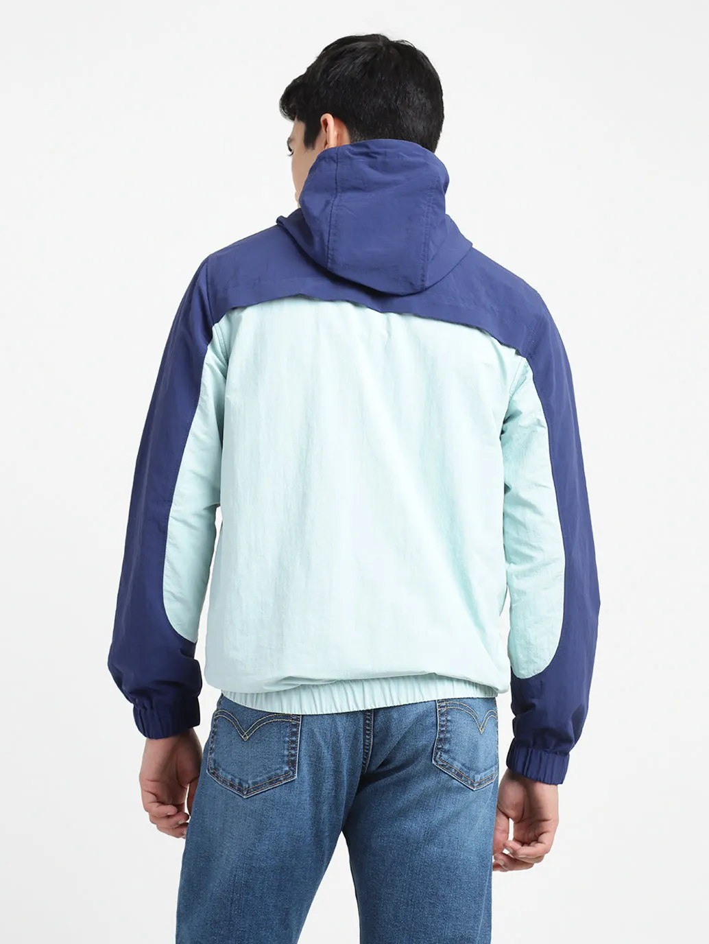 Men's Colorblock Hooded Jacket