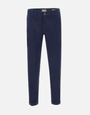 Mucha Men's Blue Cotton Trousers