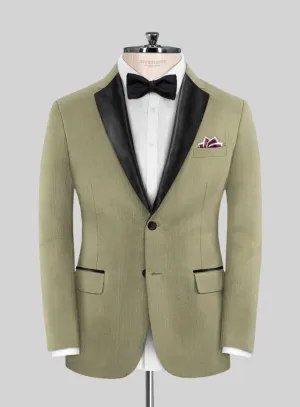 Napolean Light Khaki Wool Tuxedo Jacket