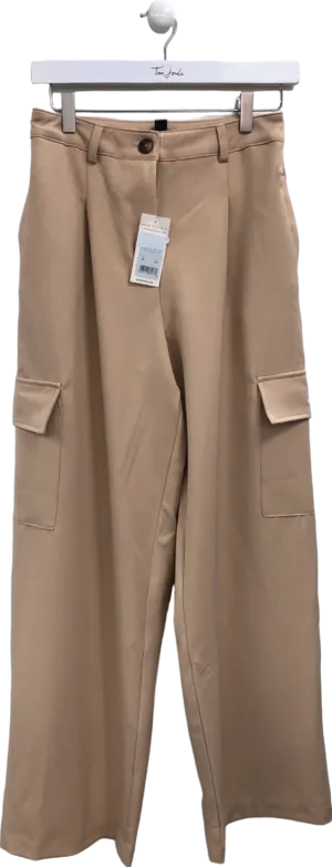 New Look Beige Cargo Trousers UK 8