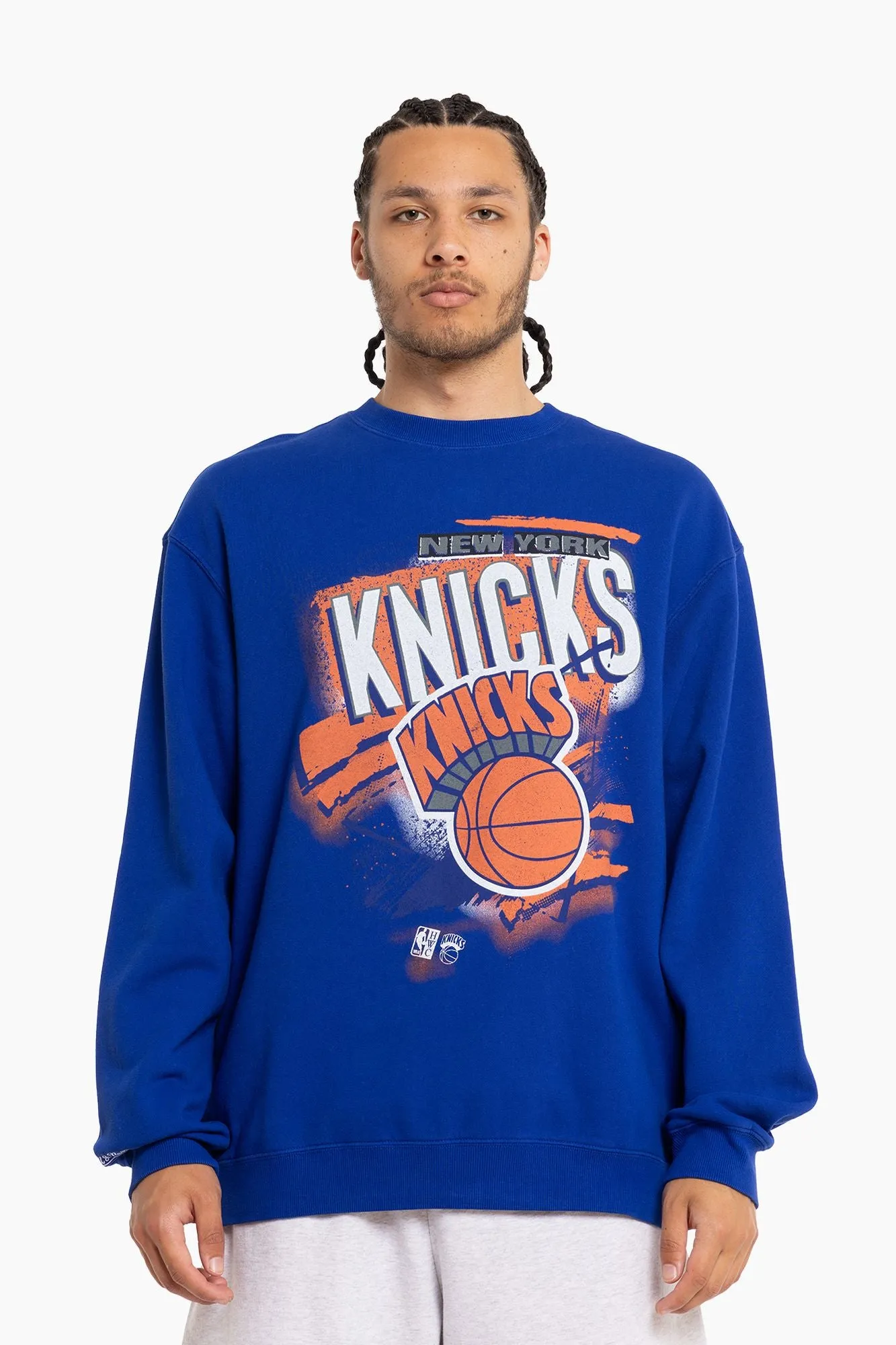 New York Knicks Abstract Logo Crew | Blue