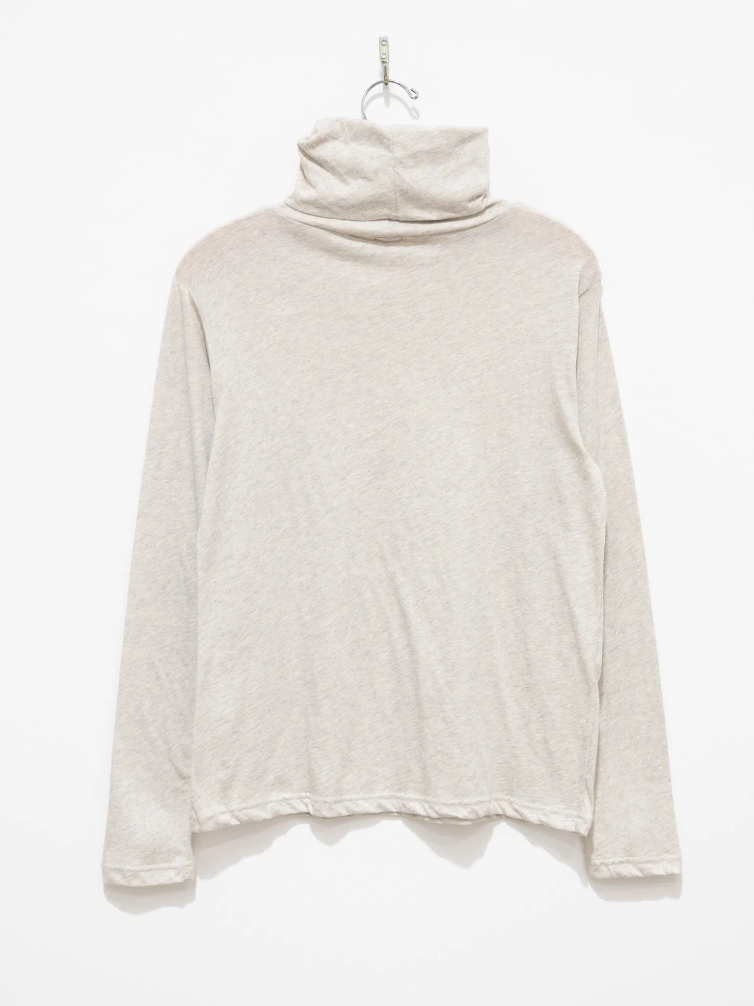 Organic Cotton Turtleneck Tee - Beige