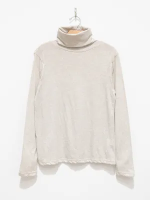 Organic Cotton Turtleneck Tee - Beige