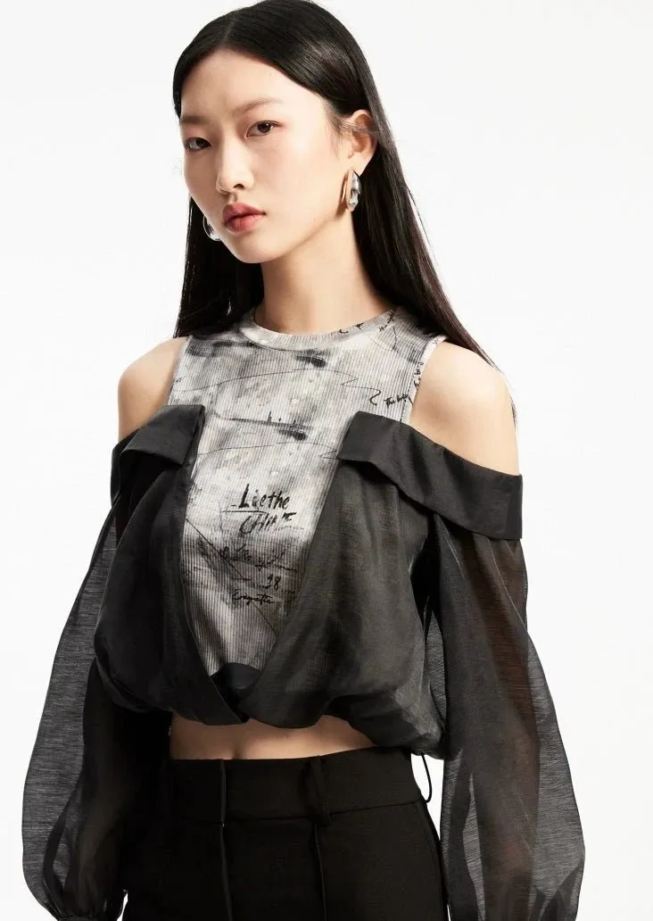 PANELED OFF SHOULDER TOPS