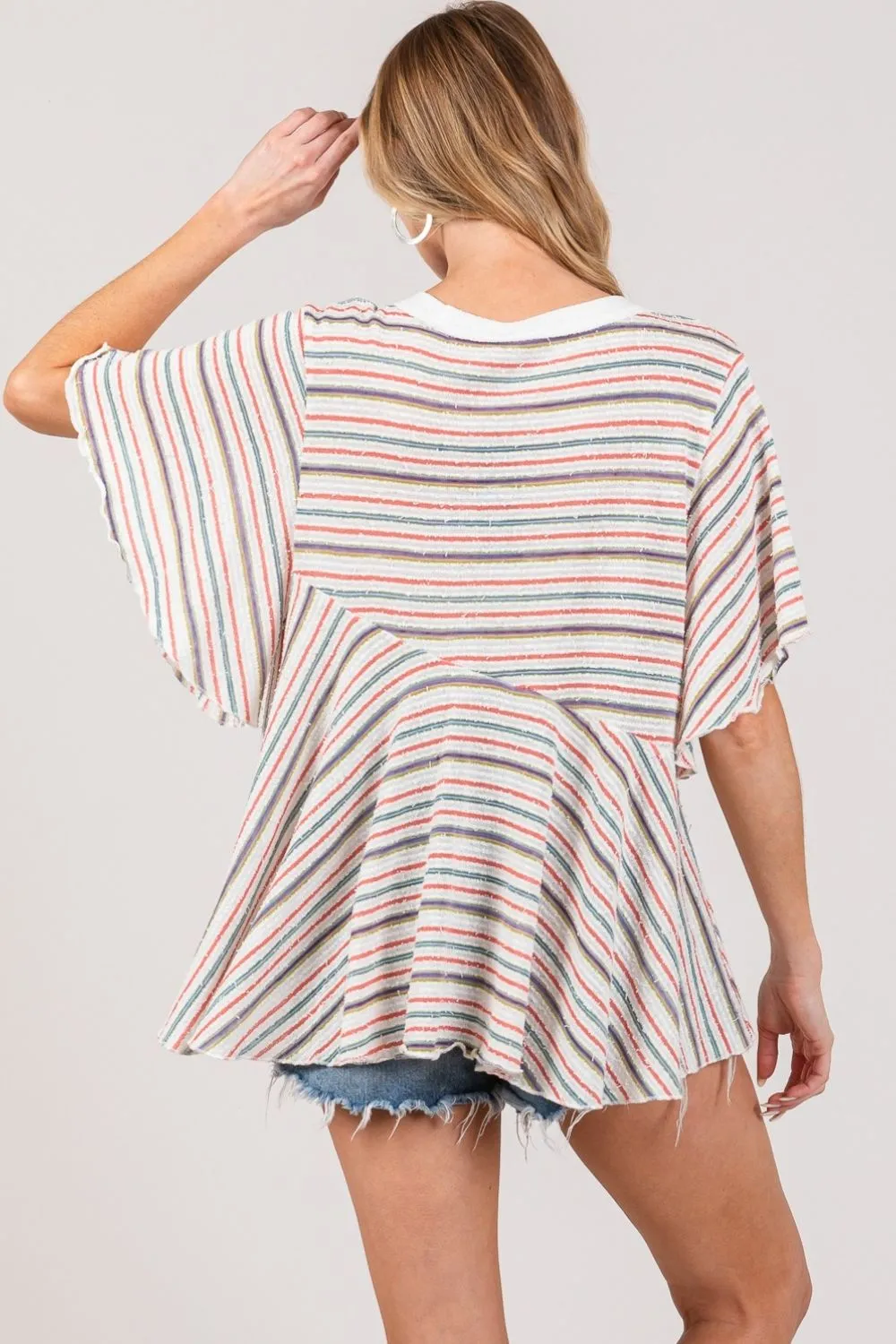 Round Neck Stripe Top