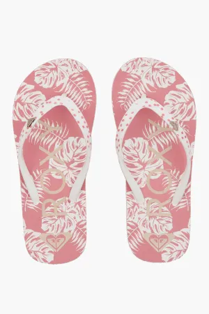 Roxy Pebbles VII Girls Flip Flops - Barely Pink