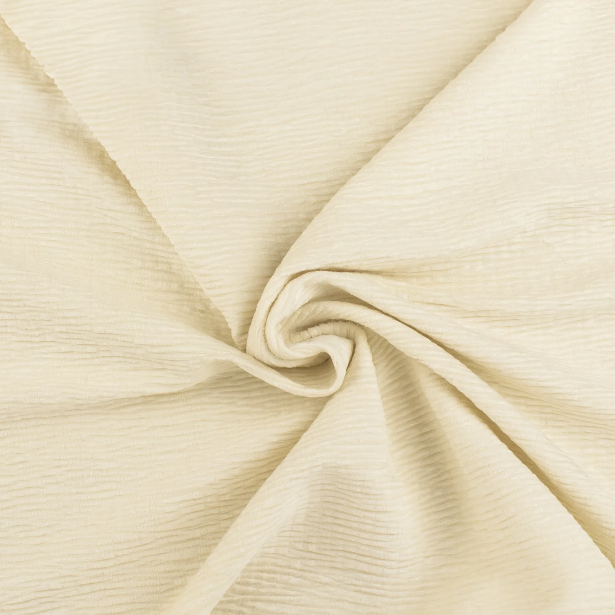 Solid Crinkled Velvet - LOUNGING - 003 - Vanilla