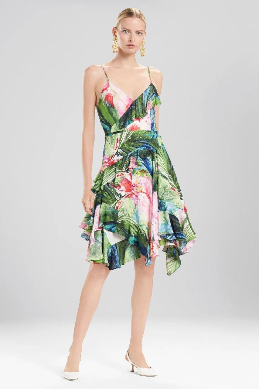 Sunset Palms Ruffle Slip Dress