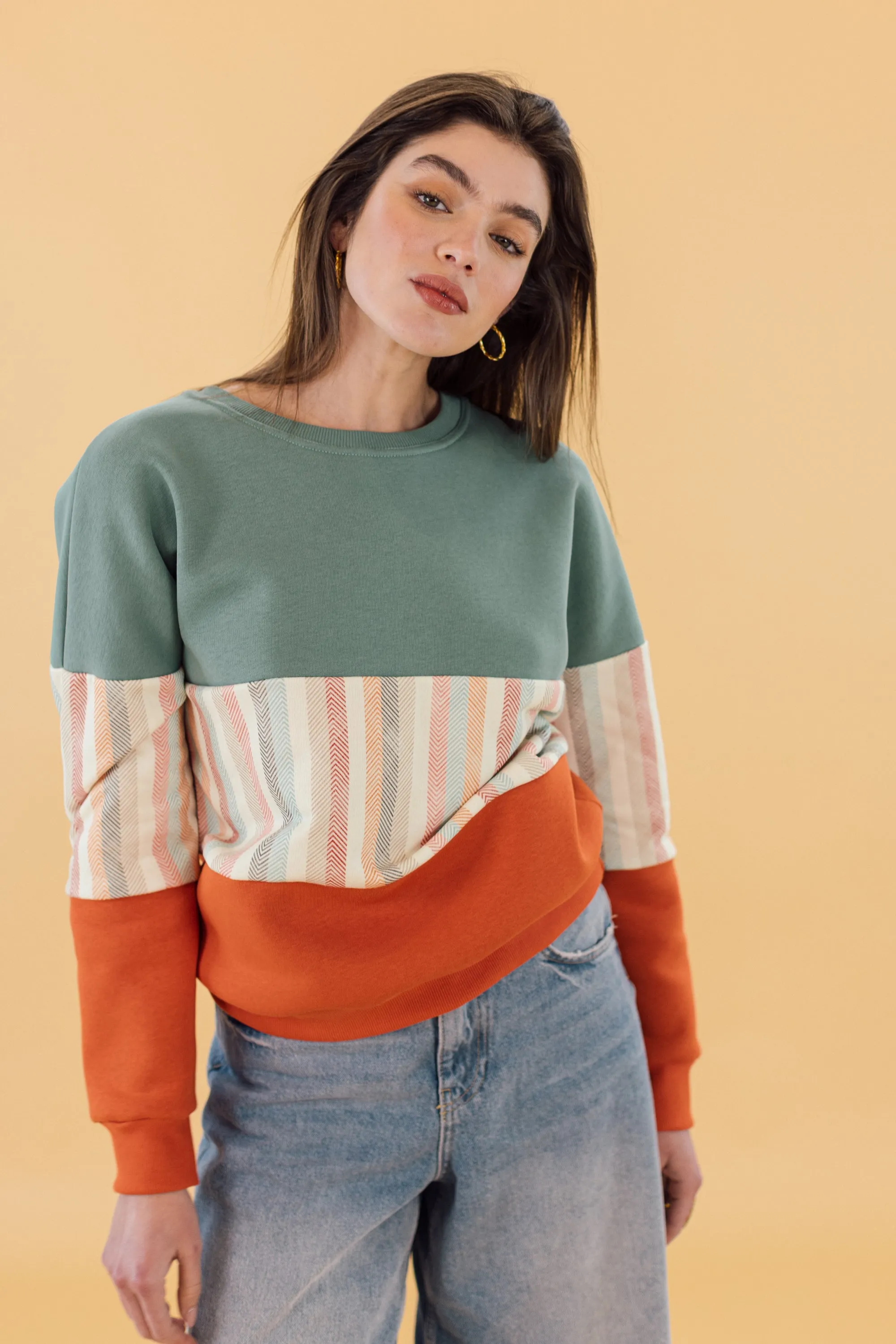 Sweater Mia Mint Candy Stripes