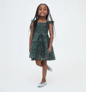 The Tiny Ellie Nap Dress - Bottle Green Fleur Chintz