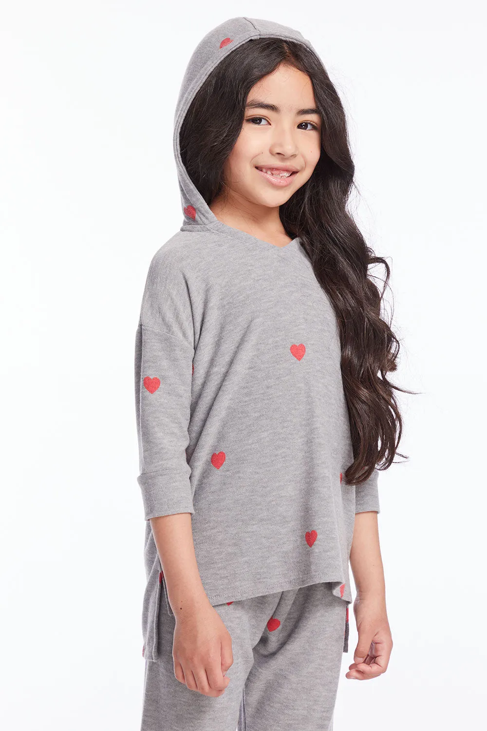 Tiny Hearts Girls Pullover Hoodie