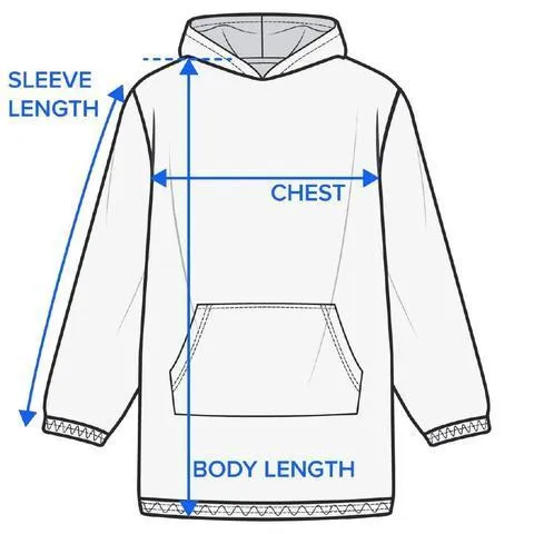 Waves of Blue Wearable Blanket Hoodie