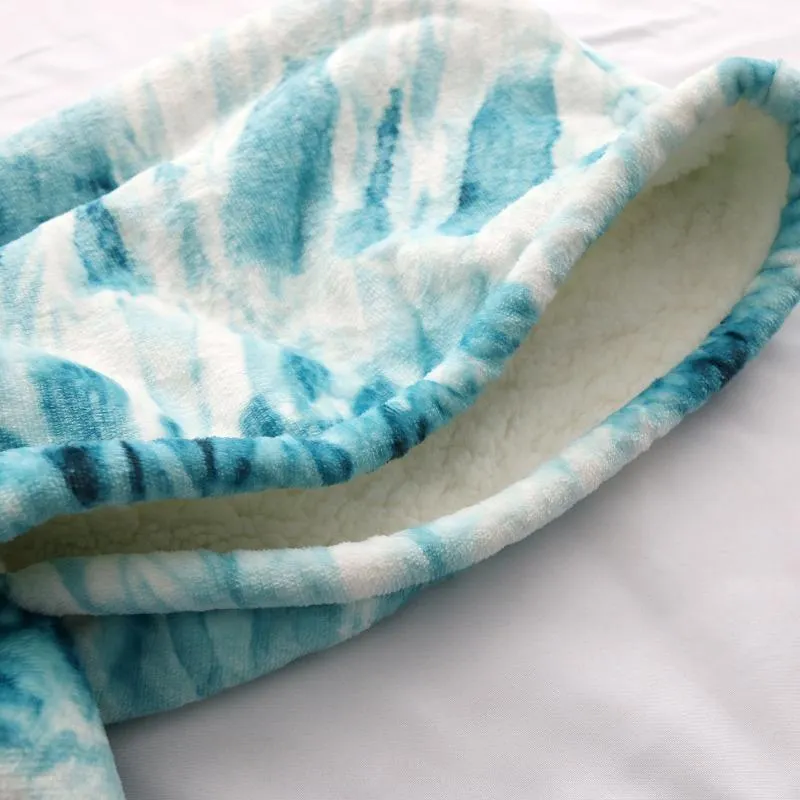 Waves of Blue Wearable Blanket Hoodie