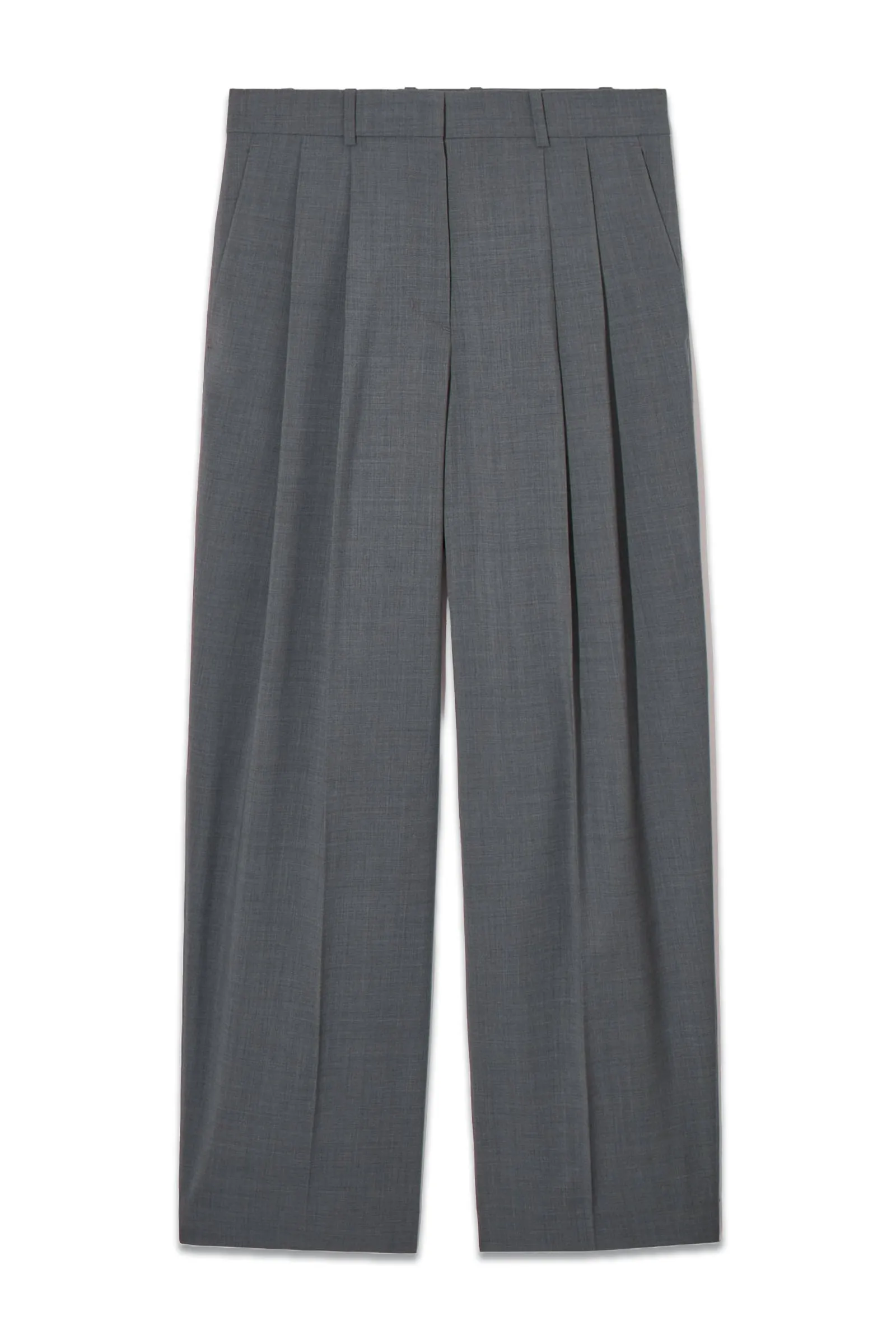 Wide-leg Tailored Wool Trousers