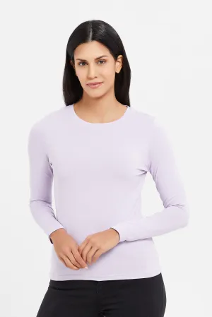 Women Lilac Long Sleeve T-Shirt